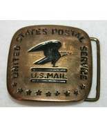 Vintage 70s United States Postal Service &quot;Square&quot; U.S. Mail Brass Belt B... - €25,38 EUR