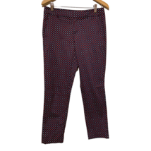 Tommy Hilfiger Womens Skinny Pants Blue Floral Flat Front Stretch Pockets 4 - $14.84