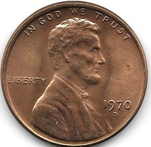 United States Unc 1970-D Lincoln Memorial Cent~Free Shipping - £2.28 GBP