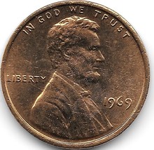 United States Unc 1969-P Lincoln Memorial Cent~Free Shipping - £1.77 GBP