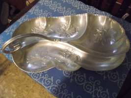 Aluminum Divided Serving Dish/Platter/Bowl-Vintage - £19.98 GBP