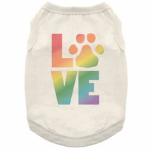 Love Paw Ombre Dog T-Shirt  Off-White  S - $8.89