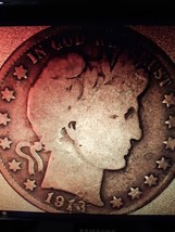 ½ Half Dollar Barber 90% Silver U.S Coin 1913 S San Francisco Mint 50C K... - £41.89 GBP
