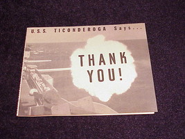 WWII USS Ticonderoga CV-14 Printed Thank You Note to Puget Sound Navy Yard - £6.91 GBP