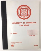 Vintage University of Minnesota Graph Ruled Lab Book Ampad 2077S White 8... - $15.00
