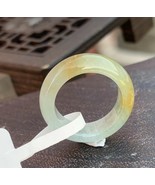 US 5 High Grade Myanmar Natural Icy Yellow Jadeite Band Ring with Certif... - $295.00