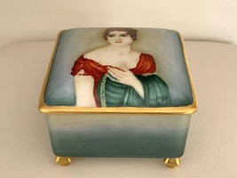 Impressive Limoges Porcelain France Hand Painted Portrait Lidded and Foo... - £346.35 GBP