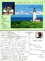 Oregon Newport Yaquina Bay and Head Lighthouses Posted 2000 Fremont OH P... - $9.40