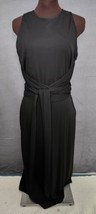 Lauren Ralph Lauren Faux Wrap Belt Knee Length Black Rayon Dress MSRP $1... - £62.54 GBP