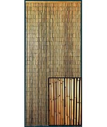 Bamboo Beaded Door Curtain-Plain Natural  - £41.56 GBP