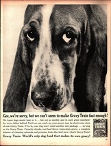 1960 Gaines Gravy Train Dog Food - Cute Bassett Hound Dog - Retro Vintage Ad c5 - £16.95 GBP