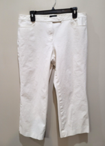 Theory Pants White Capri Crop Twill Cropped Size 12 - $360.74 MXN