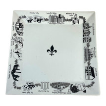 Louisville Kentucky Collection The Dish Square Plate Fleur De Lis USA 10... - £22.00 GBP
