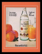 1986 Bacardi &amp; OJ Framed 11x14 ORIGINAL Vintage Advertisement - £27.24 GBP