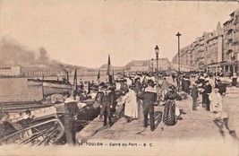 Toulon France~Carré Du Port Postcard - £8.88 GBP