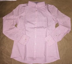 LANDS&#39; END Barbie Pink Dress SHIRT Size: 2 (EXTRA SMALL) NEW Long Sleeve - £55.05 GBP