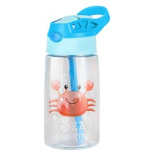 16.2Oz Leak-proof Kids Water Bottle with Straw Push Button Sport Water Bottle fo - £11.76 GBP