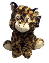 Kellytoy Stuffed Animal Leopard 12&quot; Plush Cheetah Spotted Cat Sitting - £16.88 GBP