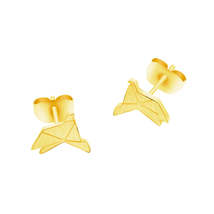 Gold Silver Color Tiny Origami Stud Earrings For - £5.01 GBP