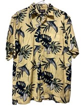 Keeler Bay Hawaiian Tropical Marlin Fish Print mens Shirt Button Short S... - £11.76 GBP