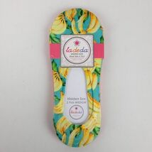 Ladeda Hidden Sox Socks 2 Pair Womens 6-10.5 Bananas &amp; Pink - $10.90