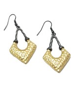 Auralee &amp; Co. Gold Tone Hammered &amp; Hematite Arrow Dangle Earrings [Jewelry] - £11.98 GBP