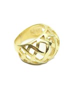 Auralee &amp; Co. Gold Tone Metal Lattice Weaved Dome Ring (7) [Jewelry] - £15.22 GBP