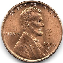 United States 1950-D Unc Lincoln Wheat Cent~Free Shipping - £2.90 GBP