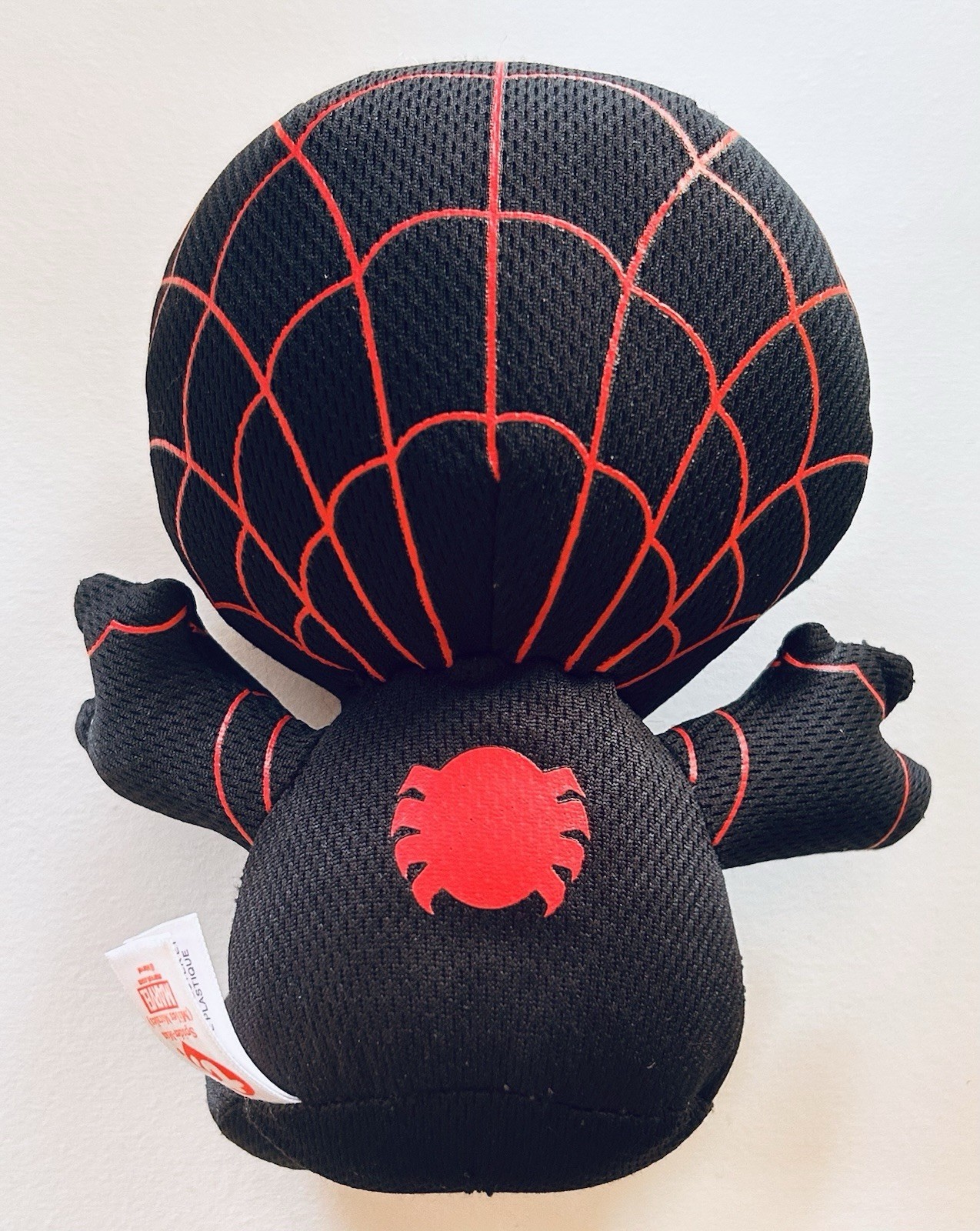 TY Spider-Man Plush 6" Black Red Miles Morales Silver Glittery Eyes Item image 5
