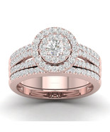 Authenticity Guarantee 
10K Rose Gold 1ct TDW Diamond Double Halo Engage... - $1,249.99
