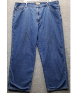 L.L. Bean Crop Jeans Mens 46X30 Blue Denim Relaxed Fit Flannel Lined Hig... - $497.15 MXN