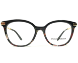 Dolce and Gabbana Eyeglasses Frames DG3346 3400 Floral Black Gold 52-18-140 - $130.68