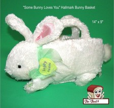 Some Bunny Loves You Hallmark Easter Bunny Basket 14 inch Soft Plush Toy - £11.88 GBP