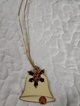 New Christmas White Bell  Ornament Suncatcher Corded Necklace 20&quot; - €12,02 EUR