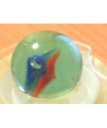 VINTAGE BLUE GLASS GERMAN MADE  3 SWIRL BOULDER  1 OF A KIND BUBBLE IN T... - £17.47 GBP