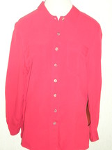 NEW Sz 6P CAROLE LITTLE PETITES L/S Red Blouse or Shirt Jacket NWT Free ... - £14.25 GBP