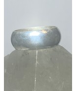 Plain ring wide wedding band size  7.75 sterling silver  V - $64.99 CAD