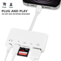 5-In-1 8 Pin Hub Listening Charging Data Transfer Tf &amp; Sd Universal Usb Ports - £51.11 GBP