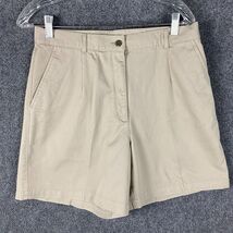 LL Bean Chino Shorts Women&#39;s Size 12 100% Cotton Beige Adults 30&quot; Waist - $13.29