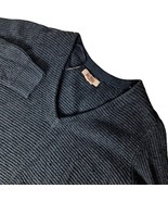 Fat Face Womens V Neck Knit Sweater Size 4 Blue Green Ribbed Side Slit - €22,87 EUR