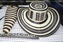 Colombian Hat Sombrero Sinuano Vueltiao Arrow Cane 19 Vueltas + Original Case - £145.95 GBP