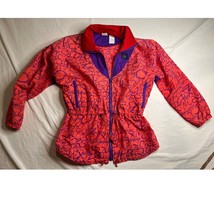 Vintage For Women In Sport Jacket Large Purple Pink Windbreaker Zip Up A... - $12.20