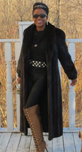 Designer Blackglama full length Sable black color Mink fur Coat Jacket S... - £1,581.93 GBP