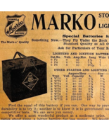 1917 Marko Automotive Storage Battery Advertisement Chas Miller Automobi... - $470.40 MXN