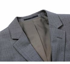 Men Renoir Suit Separate Super 140 Wool Two Button Classic Fit 508-3 Dark Gray image 3