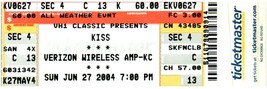 Kiss Ticket Stub June 27 2004 Kansas City Missouri - £19.77 GBP