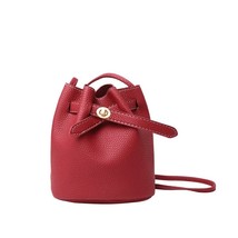  Fashion Lychee Pattern Women Bucket Bag Vintage Messenger Bag High Quality Retr - £121.63 GBP