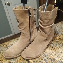 Sofft  Sharnell Heel Low Tan Brown Suede Ankle Boots Women&#39;s Size 11 M S... - $58.41