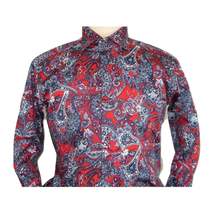 Men Shirt J.Valintin Turkey Usa Egyption Cotton Axxess Style 5406-04 Red image 7