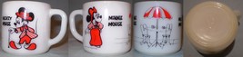 Disney Milk Glass Mug Mickey &amp; Minnie - $6.50